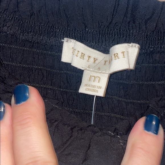 Thirty Thirty Black Long Sleeve Top with Cream Accents - Picture 2 of 5